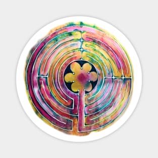 Watercolor Painted Labyrinth Magnet